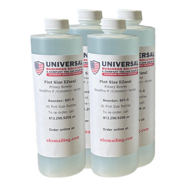 4 bottles of universal business solutions pint size ez seal solution